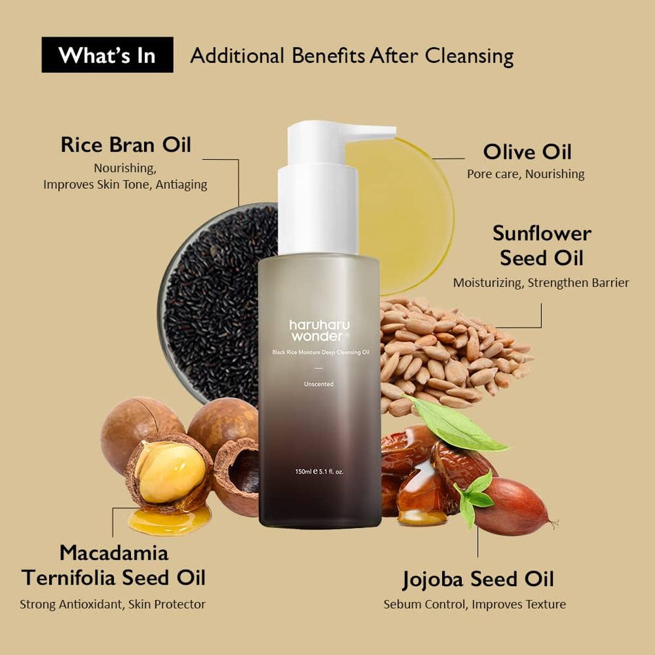 Haruharu Wonder Black Rice Moisture Cleansing Oil 150ml