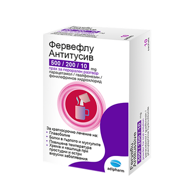 Ferveflu Antitussive 500/200/10mg 10 Sachet