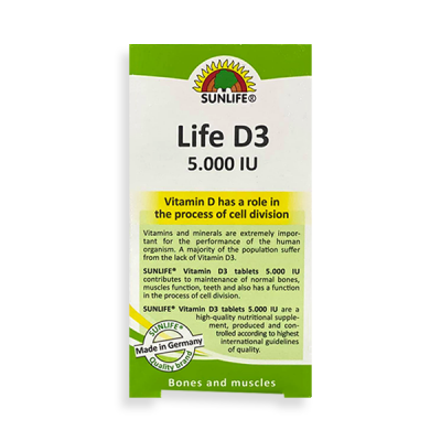 Sunlife Life D3 5000IU 60 Tablet