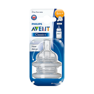 Avent (Scf634/27) Silicone Calssic Teats 6+ mo