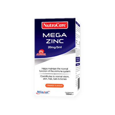 NutroCare Mega Zinc 20/5mg/ml 100ml Liquid
