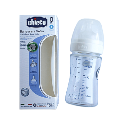 Chicco (28) Bibron Vetro Superior Glass Blue 0+ mo