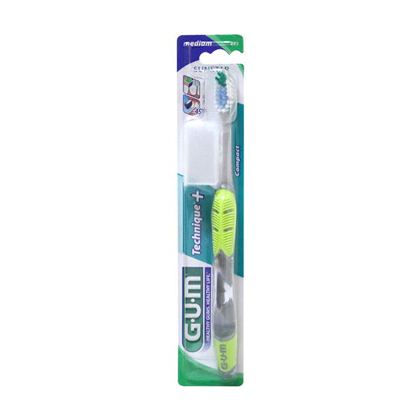Gum (493) Technique+ Compact Medium Toothbrush