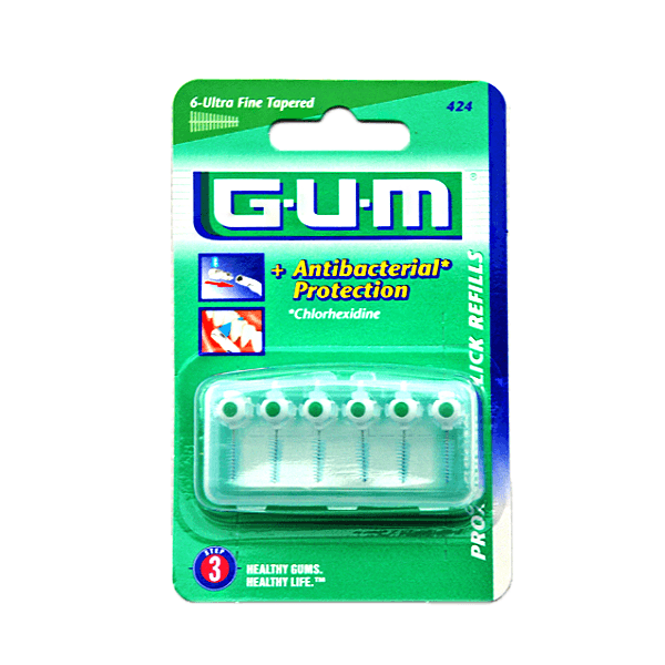 Gum (424) Proxabrush Click 6-Ultra Fine Refills