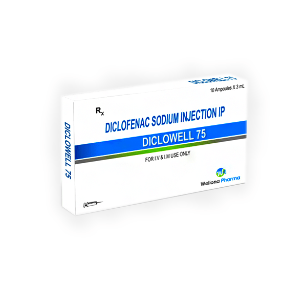 Diclofenac Sodium Injectable 75mg 10x3ml Ampoule