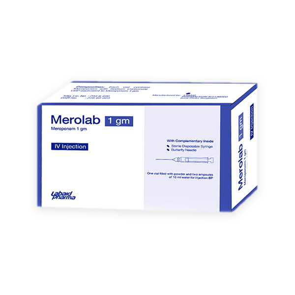 Merolab 1g Vial+Ampoule (IV)