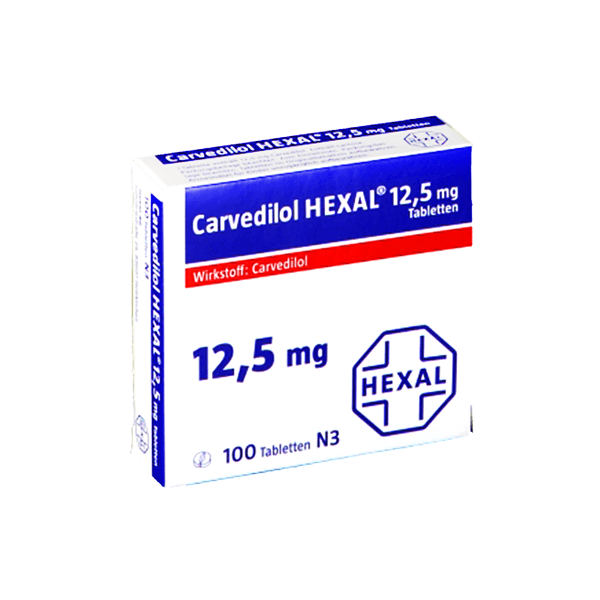 Carvedilol Hexal 12.5mg 30 Tablet