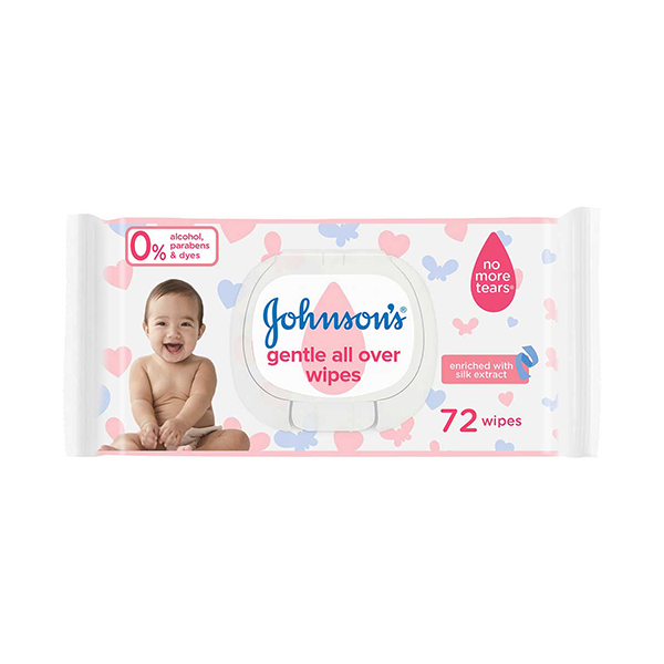 Johnson Gentle All Over Wipes 72 Wipes
