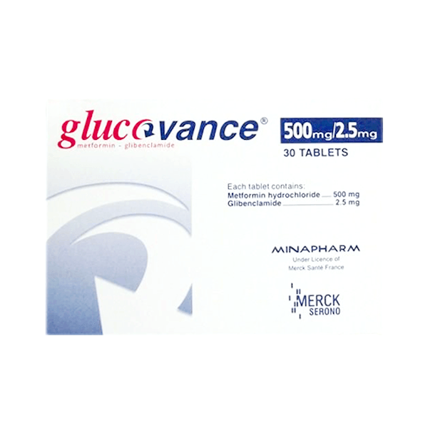 Glucovance 500/2.5mg/mg 30 Tablet