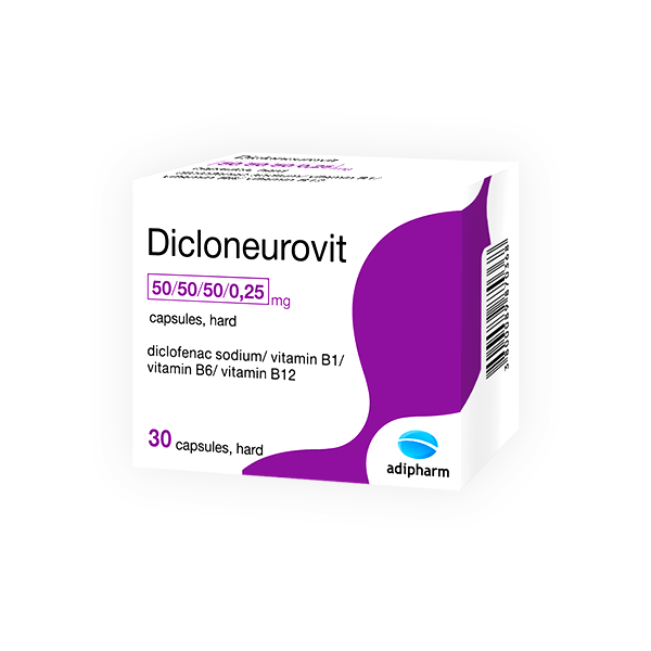 Dicloneurovit Forte 50/50/50/1mg 20 Tablet