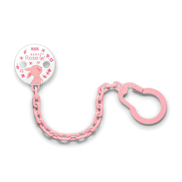 Nuk (311)Soother Chain For Soothers With Ring Pink