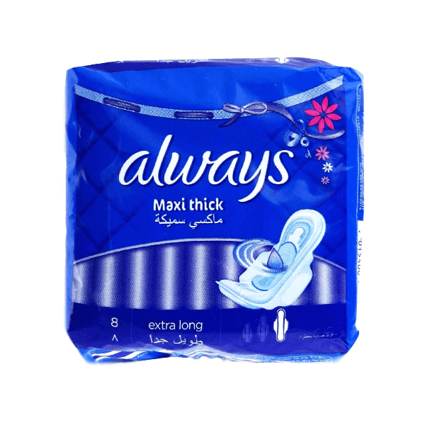 Always Maxi Thick Extralong 3Action 8Piece BLUE