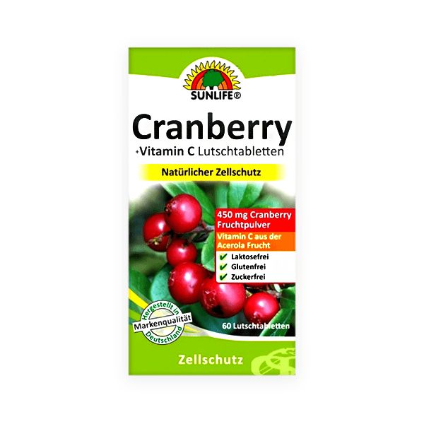 Sunlife Cranberry +Vitamin C 60 Lozenges