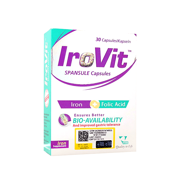 Irovit Spansule(Iron+Folic Acid) 30 Capsule