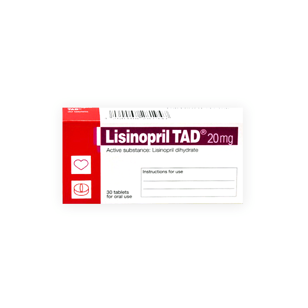 Lisinopril Tad 20mg 30 Tablet