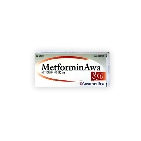 Metformin Aiwa 850mg 30 Tablet