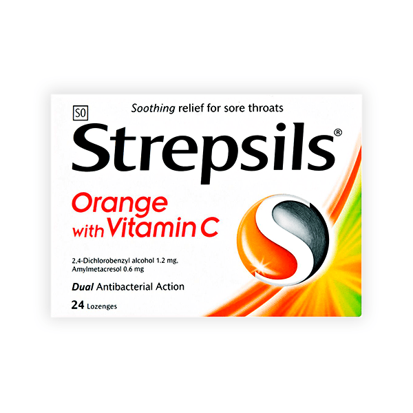 Strepsils Orange + Vit C 24 Lozenges