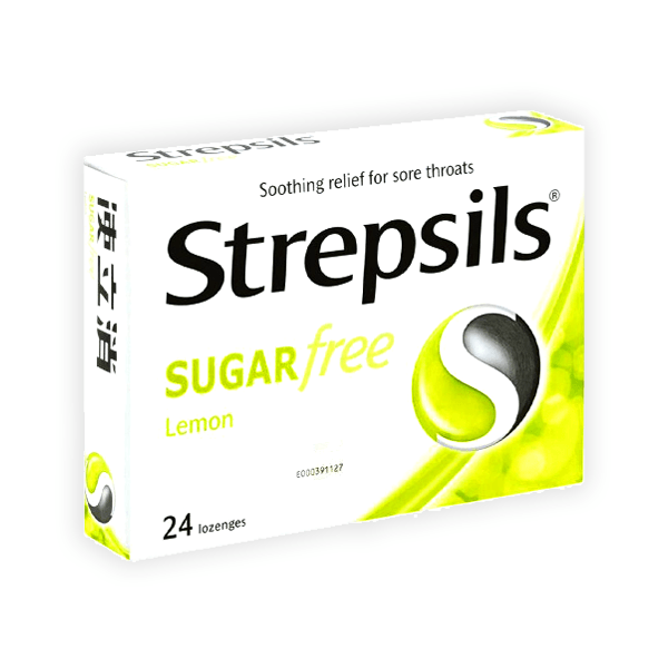 Strepsils Lemon Sugar Free 24 Lozenges