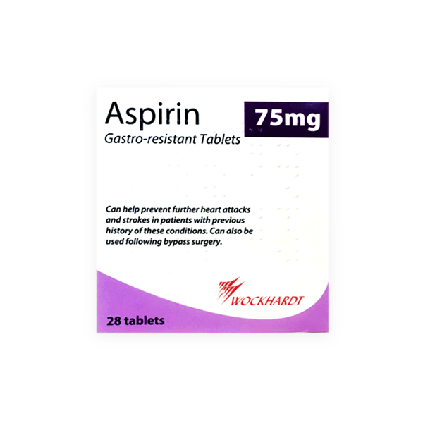 Aspirin 75mg 28 Tablet (Wockhardt)