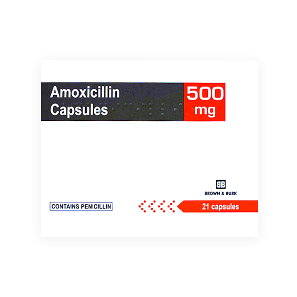 Amoxicillin 500mg 21 Capsule (Brown&Bruk)
