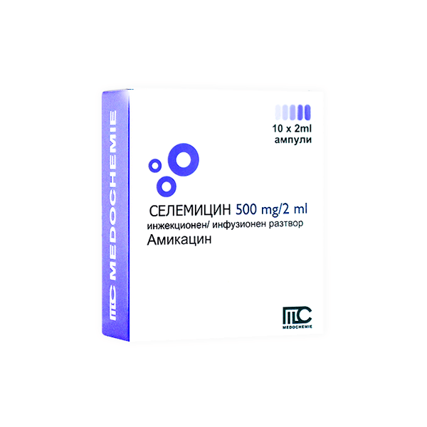 Selemycin 500/2mg/ml 10 Ampoule