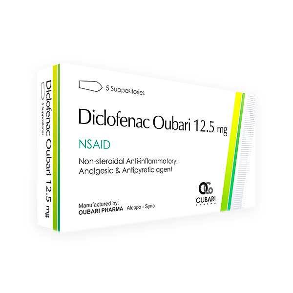 Diclofenac Oubari 12.5mg 5 Suppositories