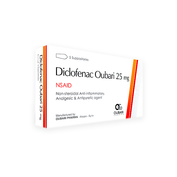 Diclofenac Oubari 25mg 10 Suppository