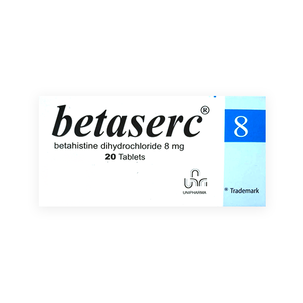 Betaserc 8mg 20 Tablet (Unipharma)