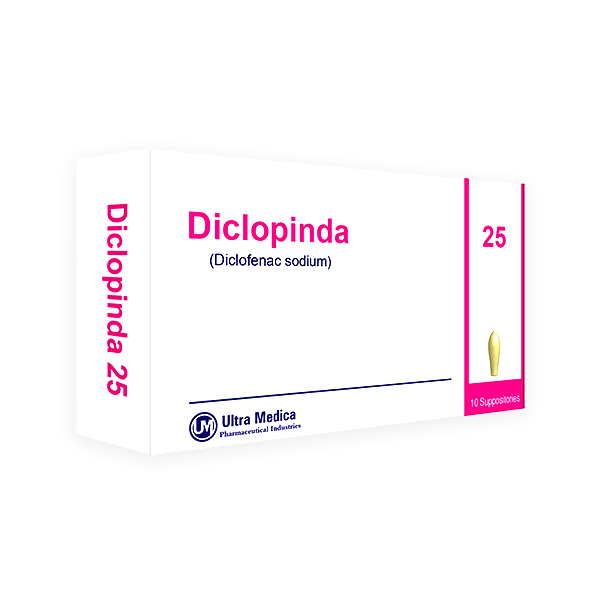 Diclopinda 25mg 10 Suppositories