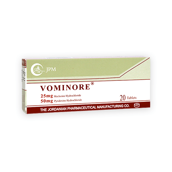 Vominore 25/50mg/mg 20 Tablet
