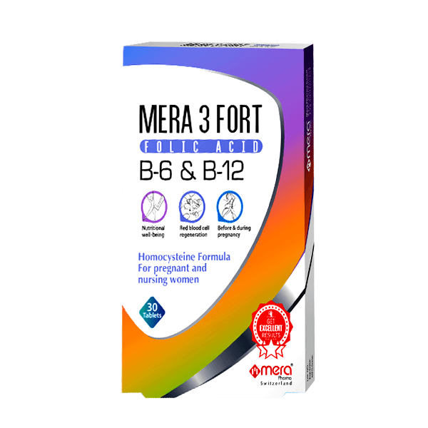 Mera 3 Fort Folic Acid,B6&B12 30 Tablet