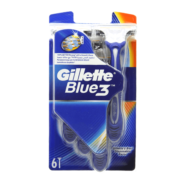 Gillette B&R Blue 6 Blades 3Piece