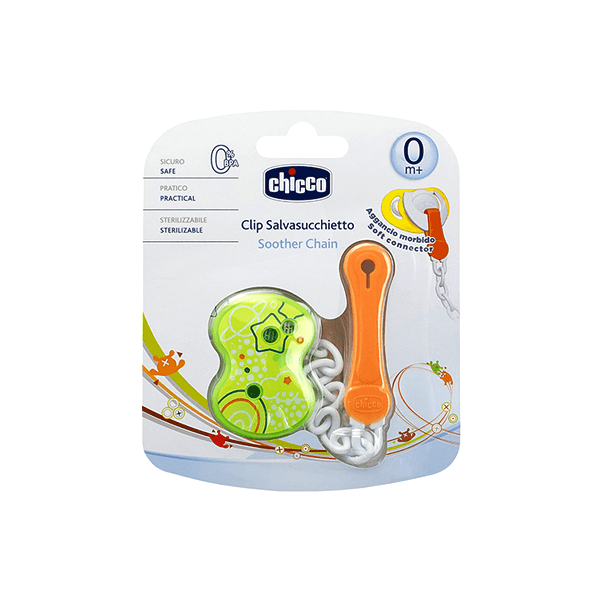 Chicco Soother Chain Green 0+ mo