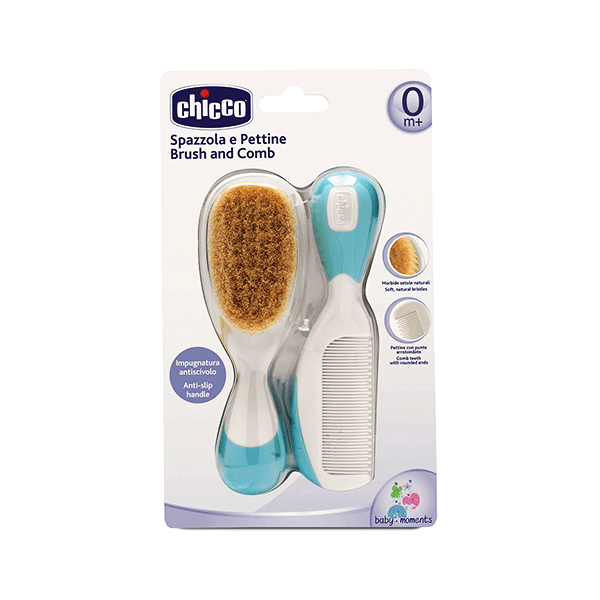 Chicco (86) Brush And Comb 0+ mo (Blue)