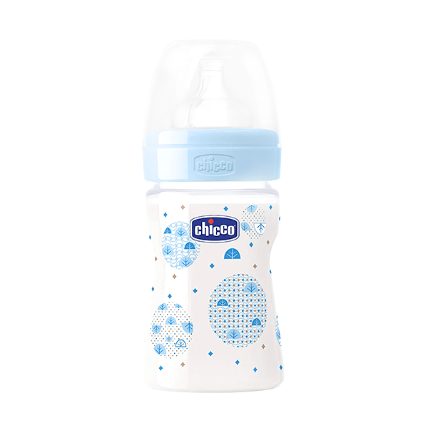 Chicco (12) Silicone Blue Bottle 0+ mo 150ml