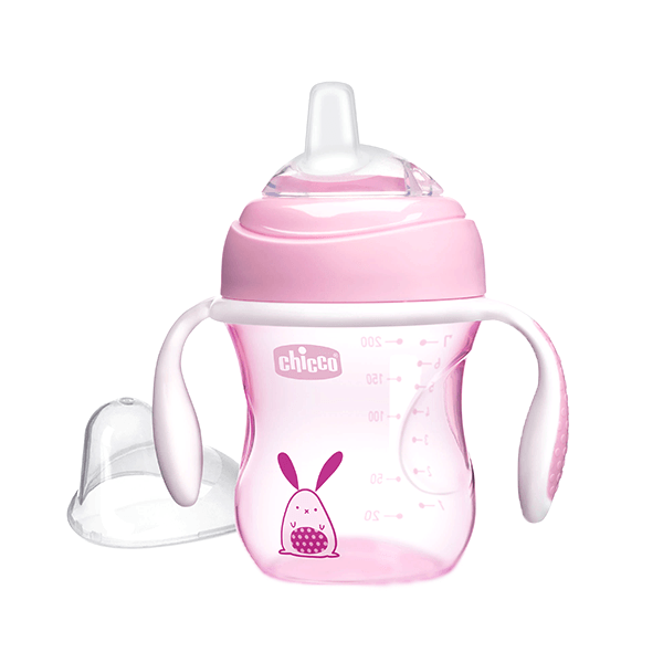 Chicco (350) Transition Cup Pink 4+ mo