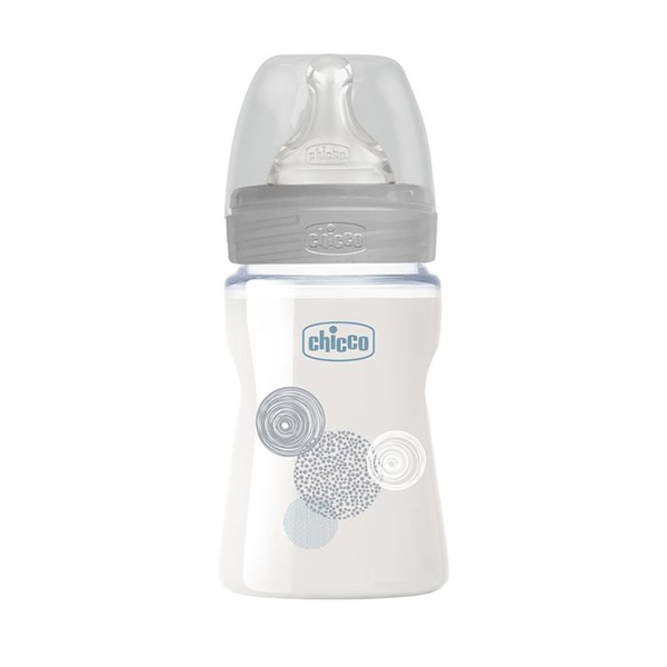 Chicco Well Being 0+ mo 150ml Glass Silver Space