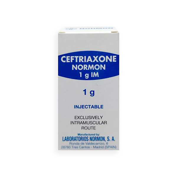 Ceftriaxone 1g Vial (IM)(NORMON)