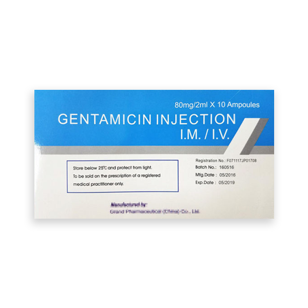 Gentamicin 80mg/2ml 10 Ampoule