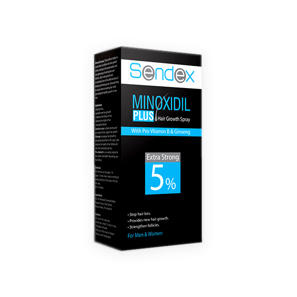 Sendex Minoxidil Plus Spray 5% Extra Strong 75ml