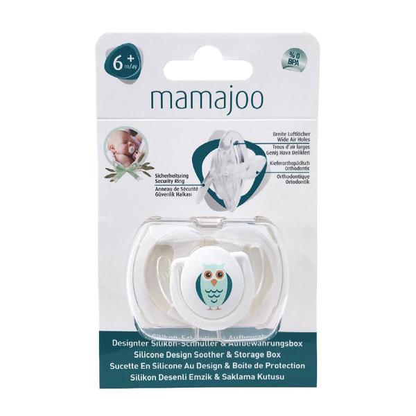 Mamajoo (3084)Silicone Soother White 2X 12+ mo
