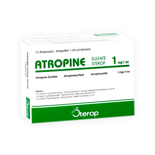 Atropine Sulphate Osel 1mg/1ml 10 Ampoule