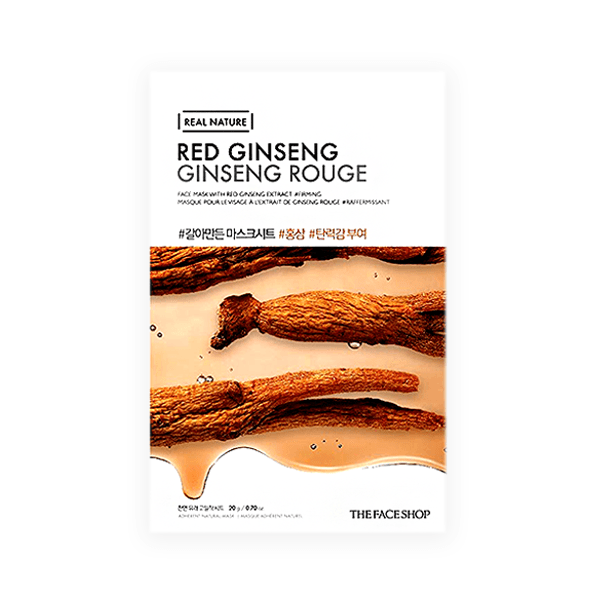 Mask Face Red Ginseng Rouge 1 Sheet (Real Nature)