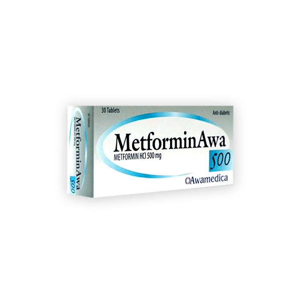 Metformin Awa 500mg 30 Tablet